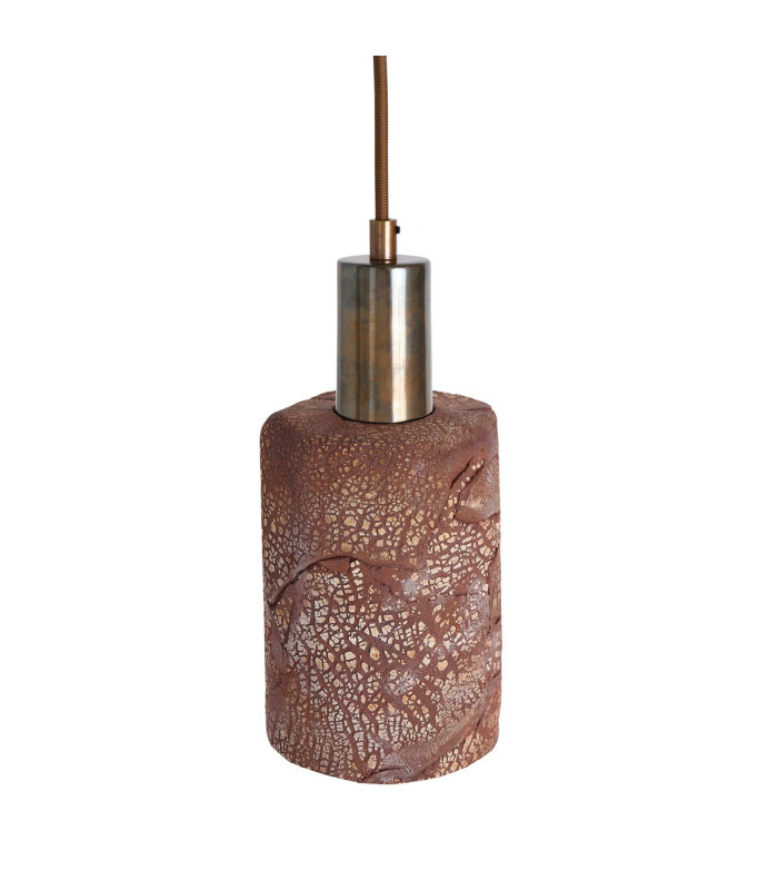 Senna Pendant Red Iron Antique Brass-3