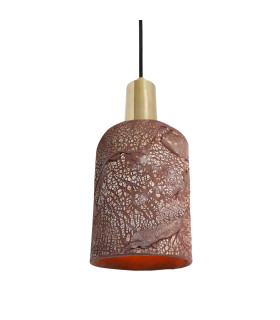 Senna Pendant Red Iron Polished Brass-2