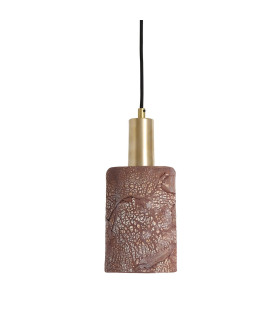 Senna Pendant Red Iron Satin Brass-1