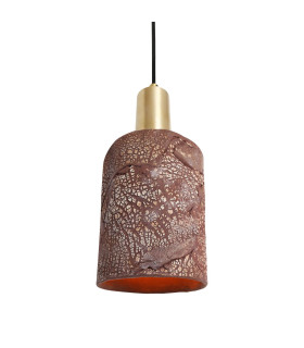 Senna Pendant Red Iron Satin Brass-2
