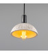 Kauri Dome Pendant Matte White Striped Antique Silver-3
