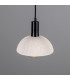 Kauri Dome Pendant Matte White Striped Matte Black-2