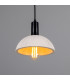 Kauri Dome Pendant Matte White Striped Matte Black-3