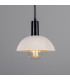 Kauri Dome Pendant Matte White Striped Matte Black-5