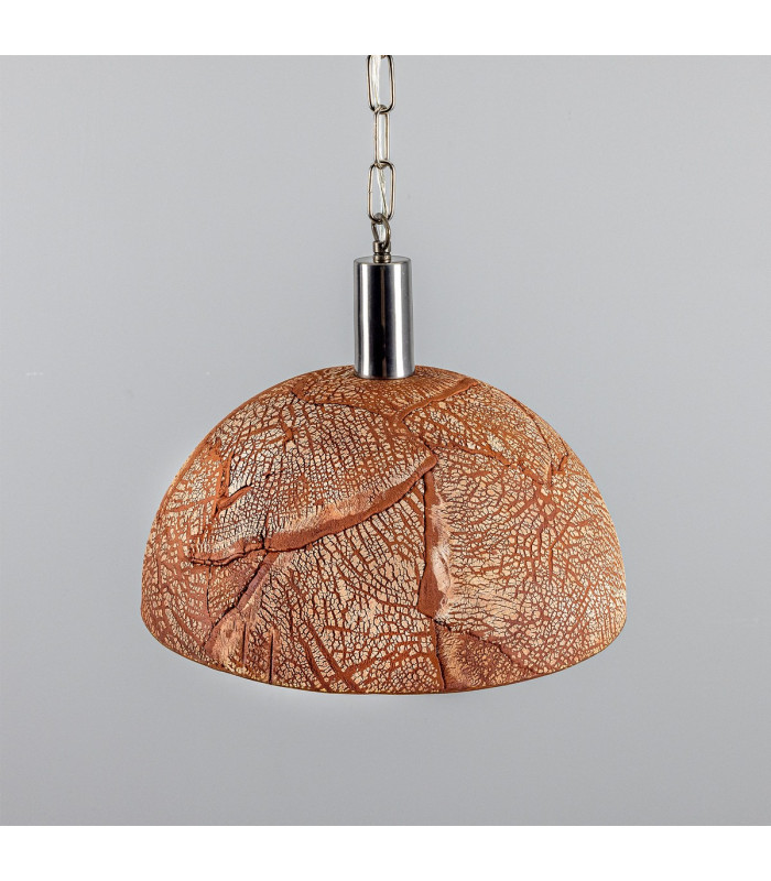 Kauri Dome Pendant 37cm Red Iron Antique Silver-3