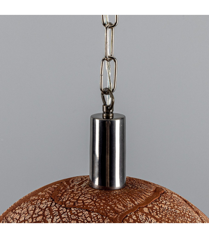Kauri Dome Pendant 37cm Red Iron Antique Silver-4