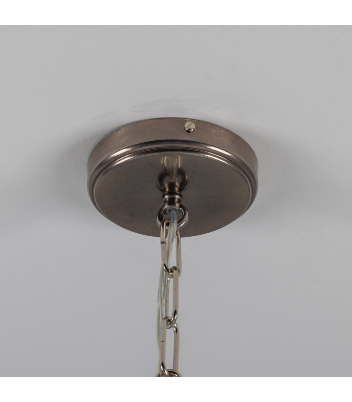 Kauri Dome Pendant 37cm Red Iron Antique Silver-5