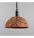 Kauri Dome Pendant 37cm Red Iron Matt Black-1