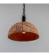 Kauri Dome Pendant 37cm Red Iron Matt Black-2
