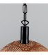 Kauri Dome Pendant 37cm Red Iron Matt Black-4