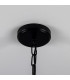 Kauri Dome Pendant 37cm Red Iron Matt Black-5