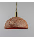 Kauri Dome Pendant 37cm Red Iron Polished Brass-1