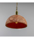 Kauri Dome Pendant 37cm Red Iron Polished Brass-2