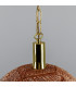 Kauri Dome Pendant 37cm Red Iron Polished Brass-4
