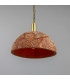 Kauri Dome Pendant 37cm Red Iron Satin Brass-2