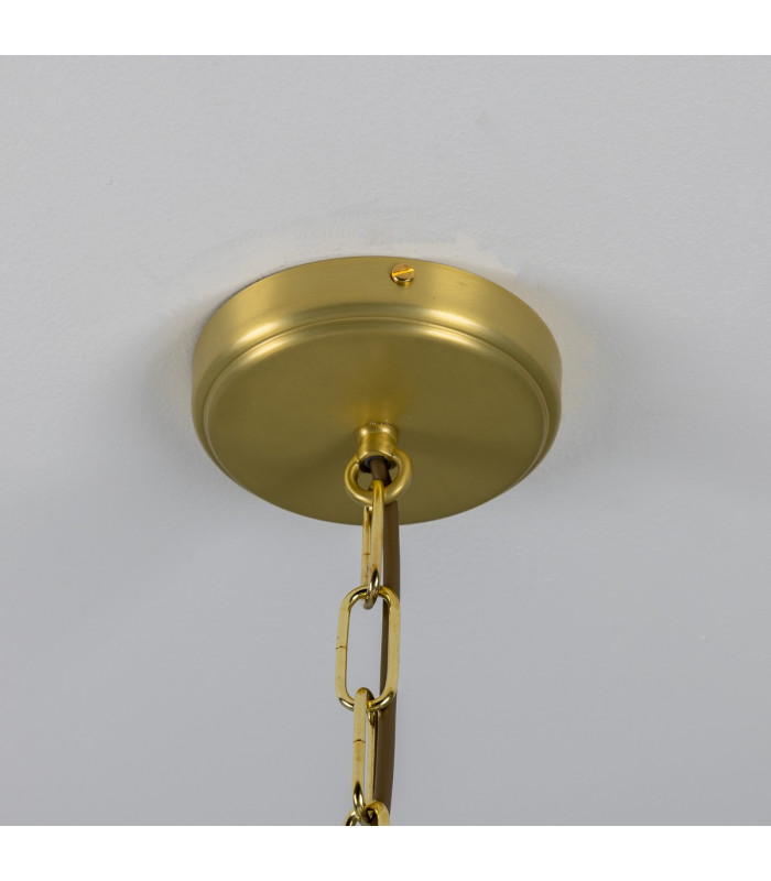 Kauri Dome Pendant 37cm Red Iron Satin Brass-5