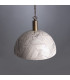 Kauri Dome Pendant 37cm Marbled Antique Brass-1