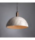 Kauri Dome Pendant 37cm Marbled Antique Brass-3