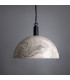 Kauri Dome Pendant 37cm Marbled Matt Black-2