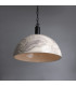Kauri Dome Pendant 37cm Marbled Matt Black-3