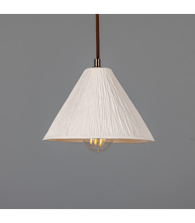 Tilia Ceramic Dome Pendant Matte White Antique Brass-1