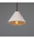 Tilia Ceramic Dome Pendant Matte White Antique Brass-2