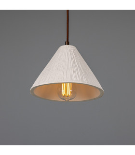 Tilia Ceramic Dome Pendant Matte White Antique Brass-2