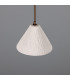 Tilia Ceramic Dome Pendant Matte White Antique Brass-3
