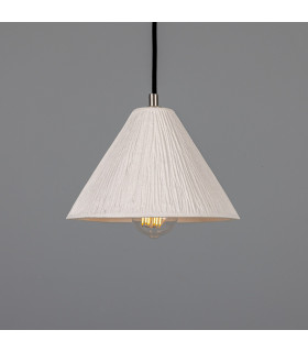 Tilia Ceramic Dome Pendant Matte White Antique Silver-1