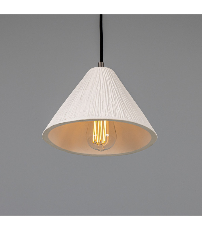 Tilia Ceramic Dome Pendant Matte White Antique Silver-2
