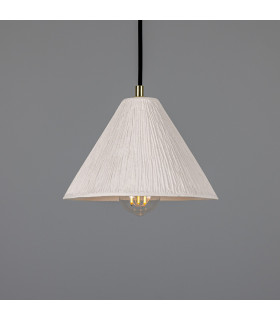 Tilia Ceramic Dome Pendant Matte White Polished Brass-1