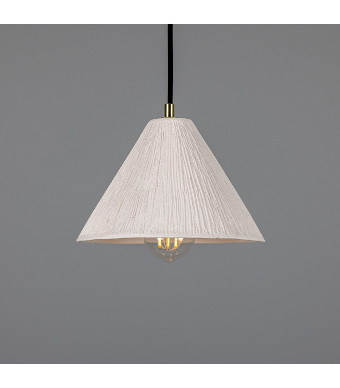 Tilia Ceramic Dome Pendant Matte White Polished Brass-1
