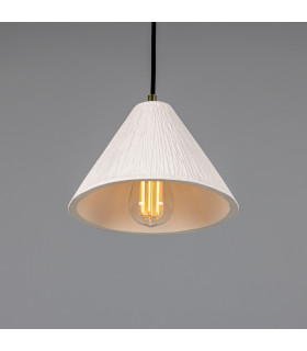 Tilia Ceramic Dome Pendant Matte White Polished Brass-2