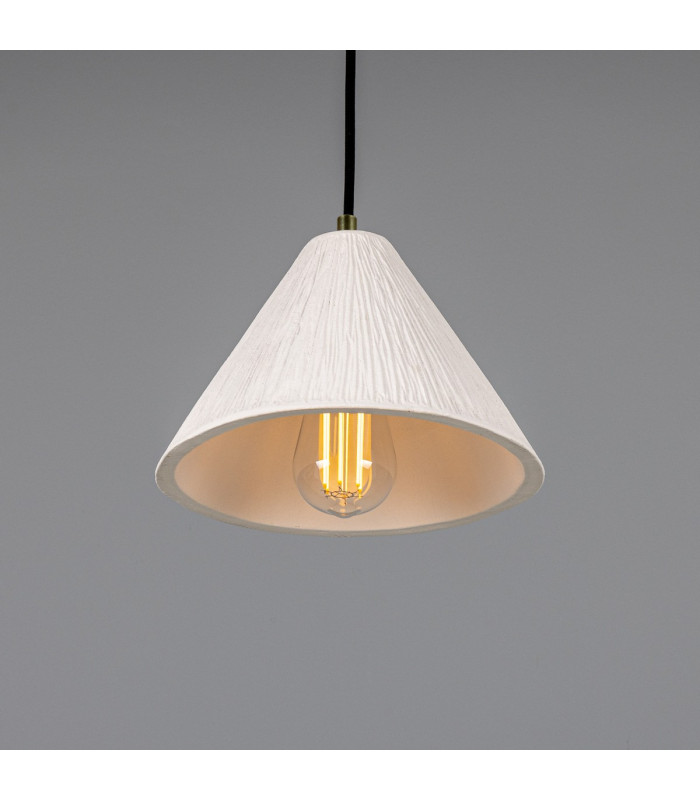 Tilia Ceramic Dome Pendant Matte White Polished Brass-2
