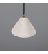Tilia Ceramic Dome Pendant Matte White Polished Brass-3
