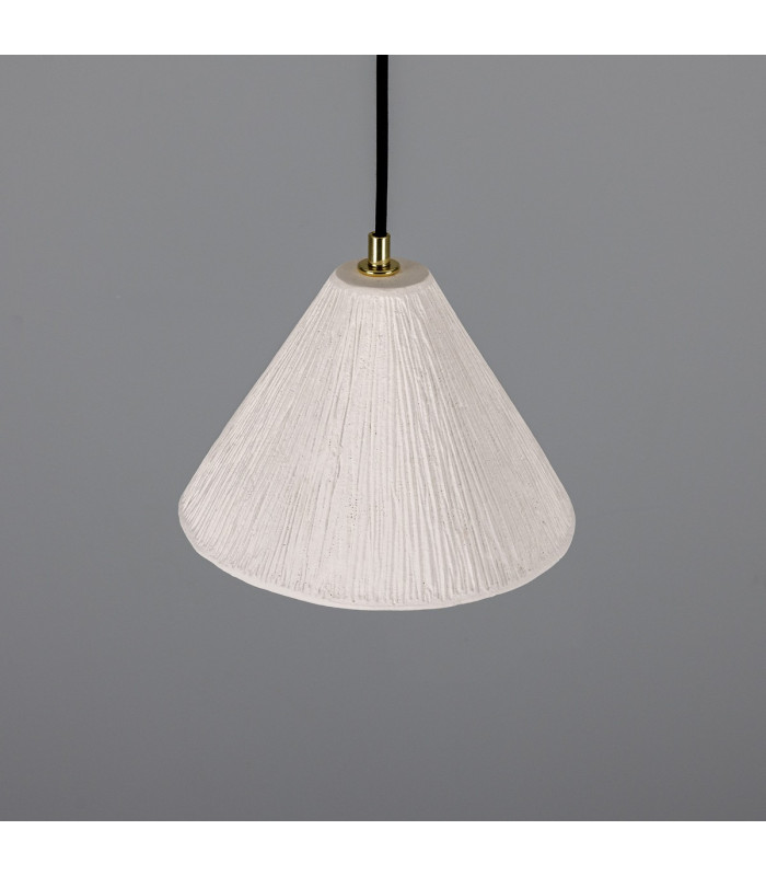 Tilia Ceramic Dome Pendant Matte White Polished Brass-3