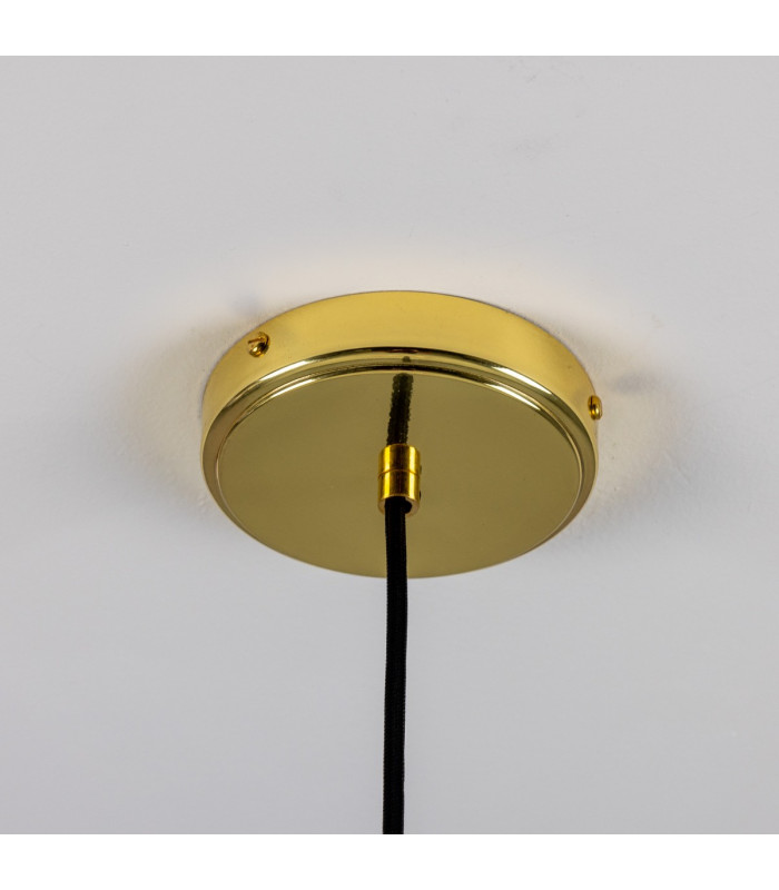 Tilia Ceramic Dome Pendant Matte White Polished Brass-4
