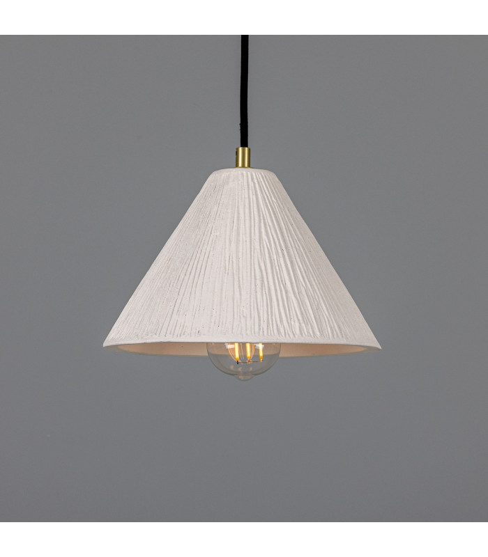 Tilia Ceramic Dome Pendant Matte White Satin Brass-1