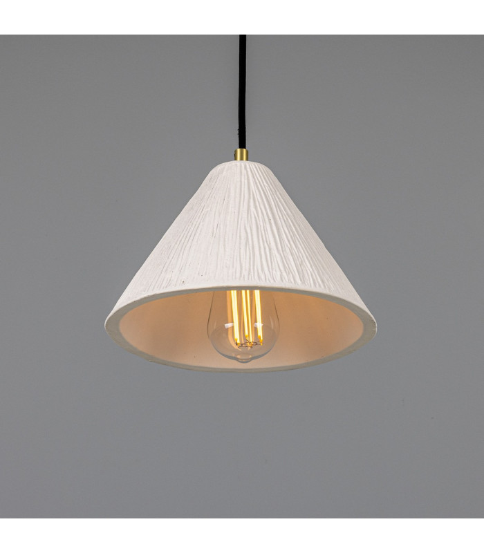 Tilia Ceramic Dome Pendant Matte White Satin Brass-2