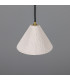 Tilia Ceramic Dome Pendant Matte White Satin Brass-3