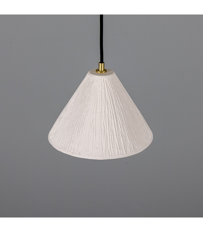 Tilia Ceramic Dome Pendant Matte White Satin Brass-3
