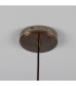 Pyrus Dome Pendant Matte White Striped Antique Brass-5