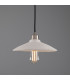 Pyrus Dome Pendant Matte White Striped Antique Silver-1
