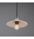 Pyrus Dome Pendant Matte White Striped Antique Silver-2