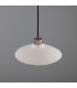 Pyrus Dome Pendant Matte White Striped Antique Silver-3