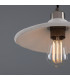 Pyrus Dome Pendant Matte White Striped Antique Silver-4