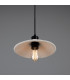 Pyrus Dome Pendant Matte White Striped Matte Black-2