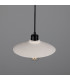 Pyrus Dome Pendant Matte White Striped Matte Black-3