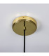 Pyrus Dome Pendant Matte White Striped Polished Brass-5