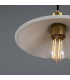 Pyrus Dome Pendant Matte White Striped Satin Brass-4